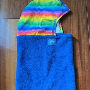 Toddler Rainbow Turtle Fur Hooded Scarf